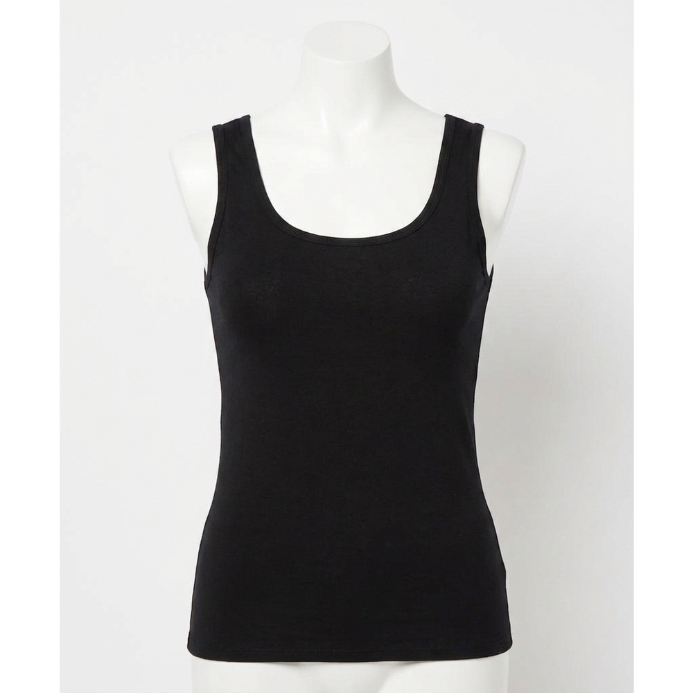 NEW FRENCH KYSS solid tank top in black